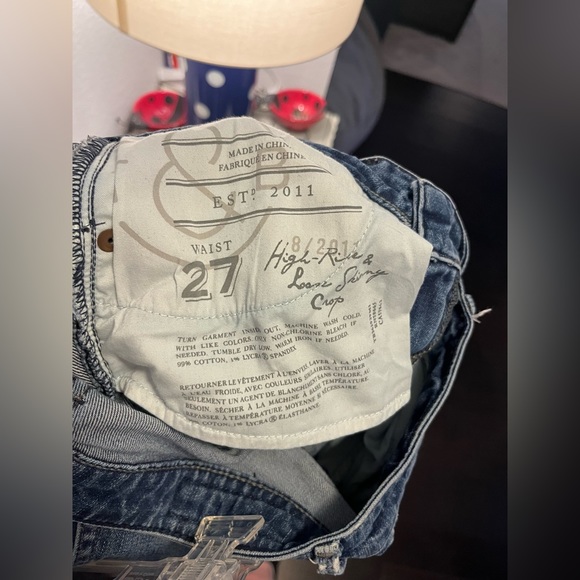 Treasure & Bond High-Rise Loose Skinny Slit Crop Jeans - Size 27 - Picture 8 of 8